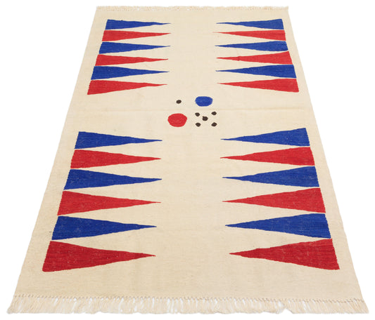 "MAVİ KIRMIZI BEYAZ", Serap Güneri, El dokuması kilim
