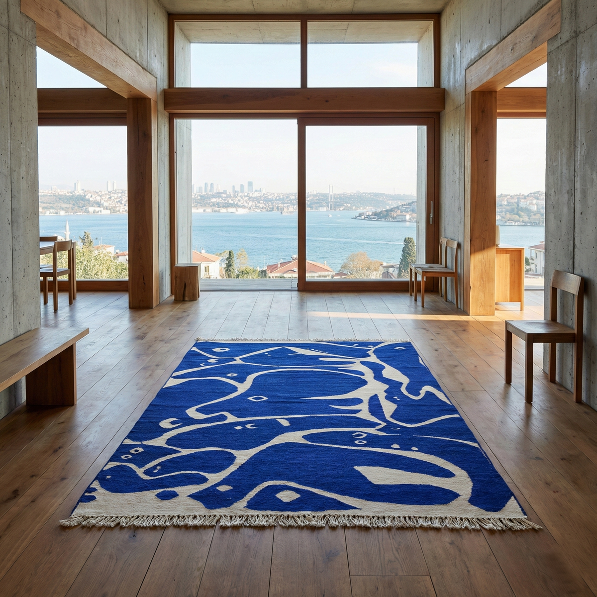 "ACAYİPLER KOROSU", Bilge Kalfa, El dokuması kilim